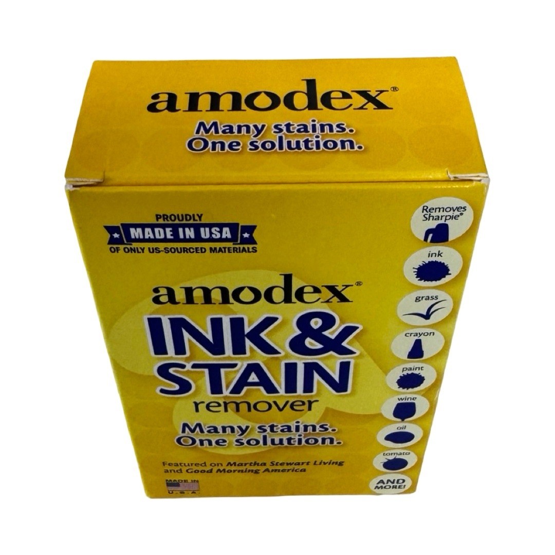 Amodex Ink and Stain Remover Non-Toxic Multi-Surface Cleaner Made in USA Boxed