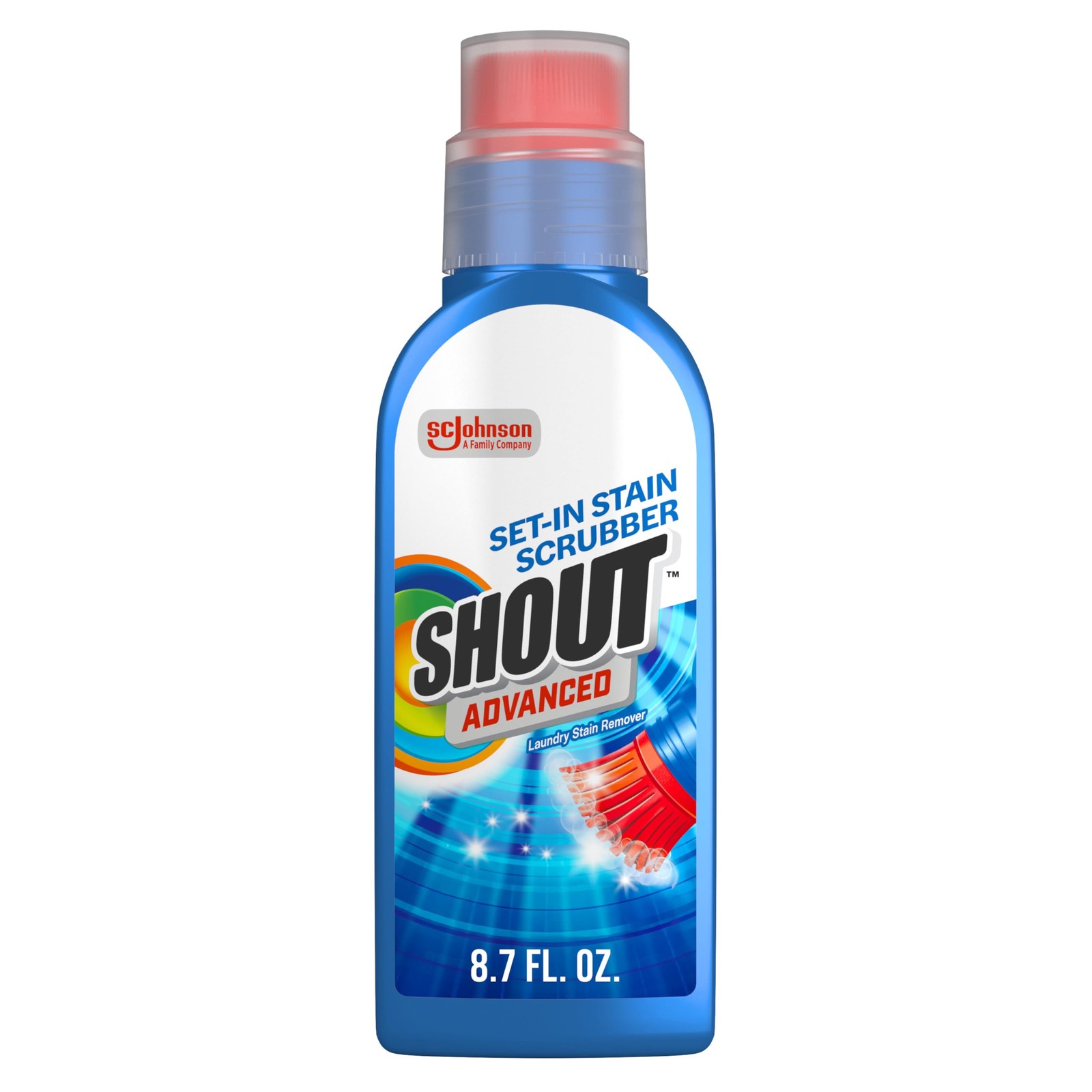 Shout Advanced Stain Remover Gel for Clothes Laundry, Ultra Concentrated Gel wit