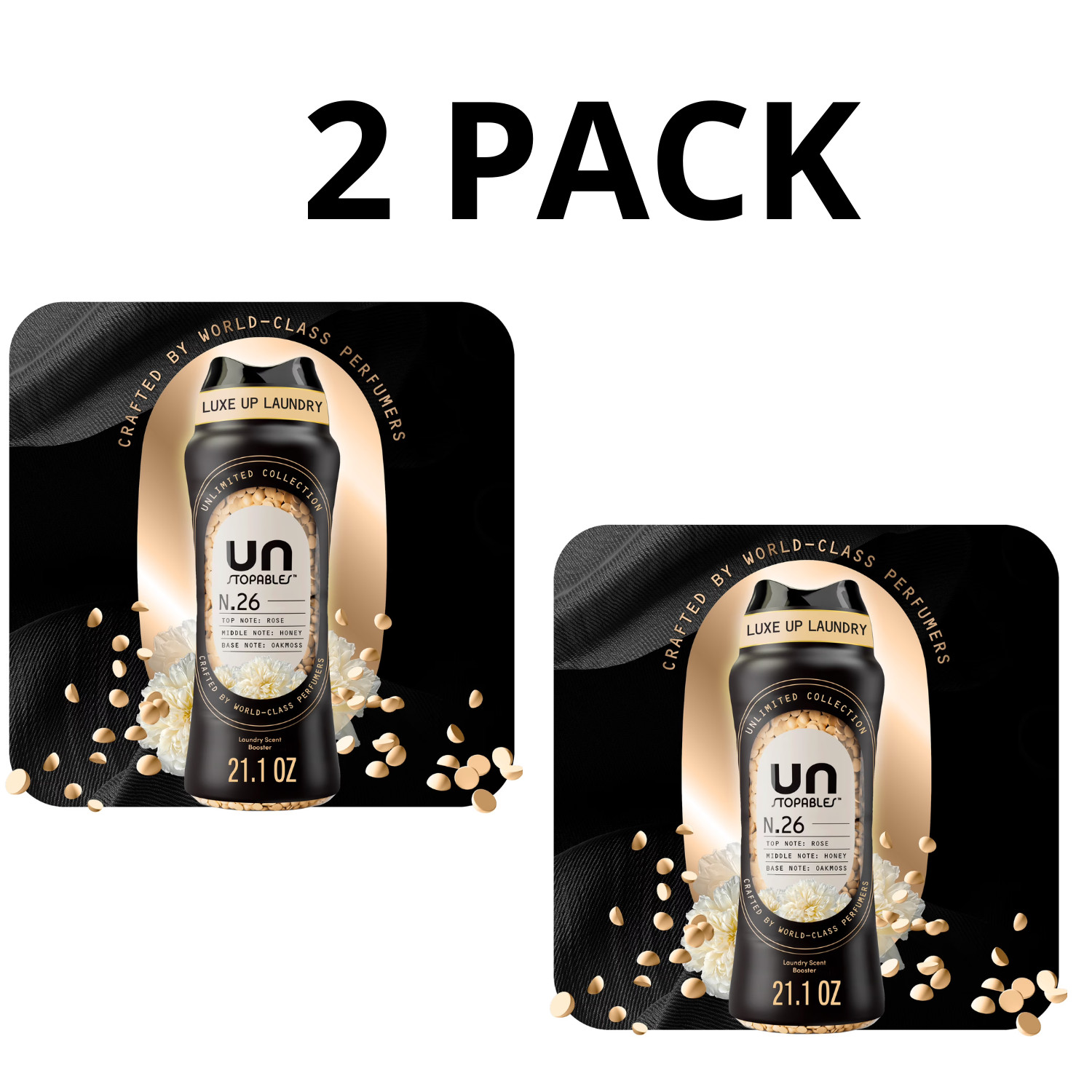 Downy Unstopables No.26 Laundry Scent Beads 21.1oz Fresh Fragrance, 2 Pack