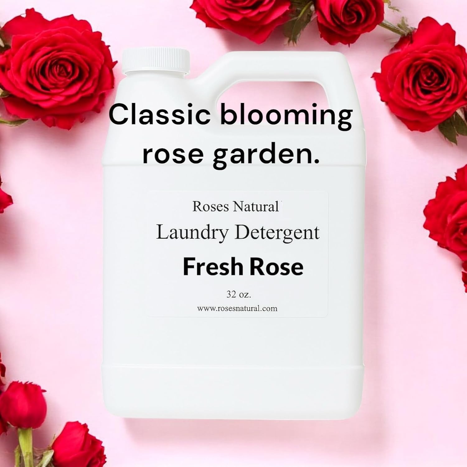 Fresh Rose Plant-Based Liquid Laundry Detergent, 32 Fl Oz, HE Compatible
