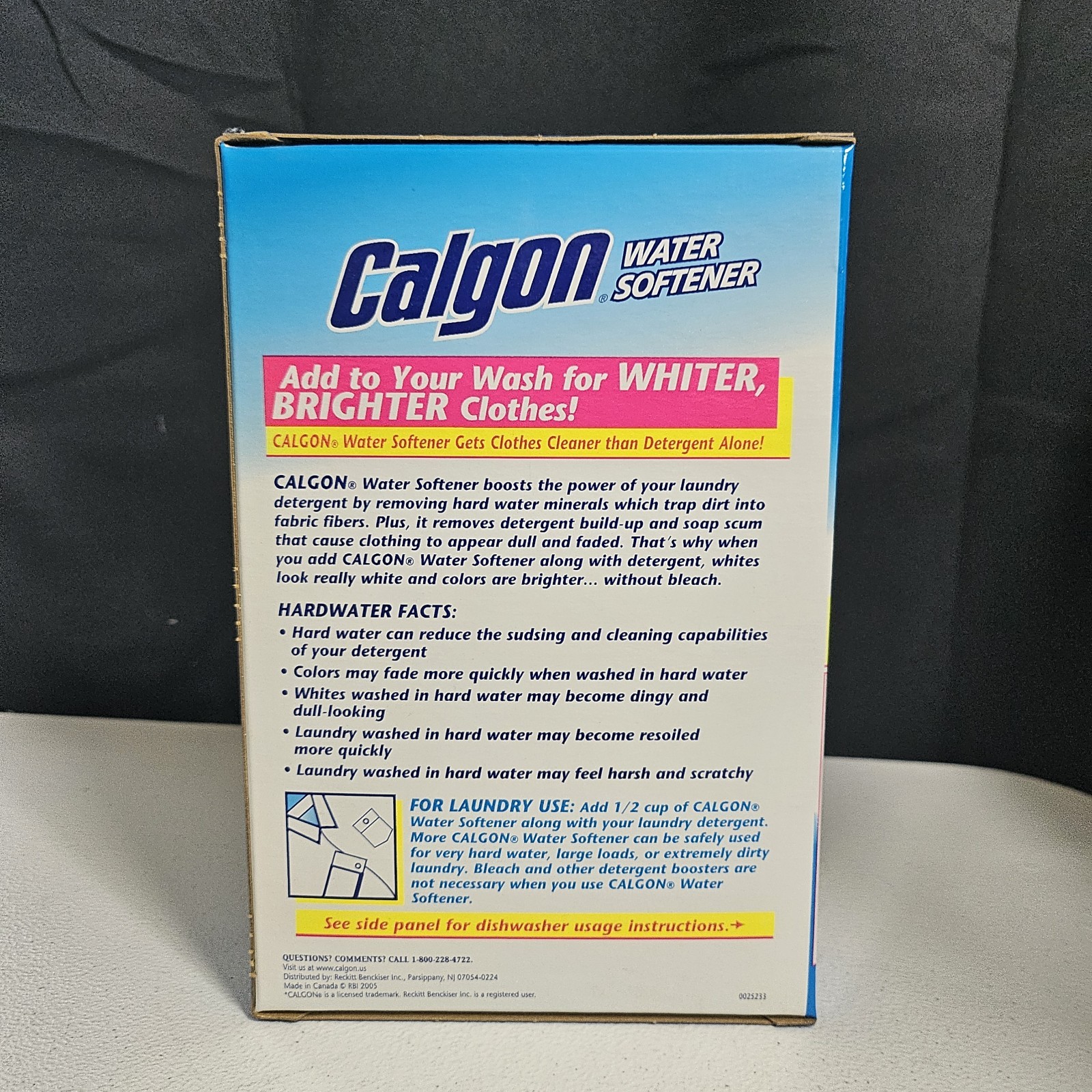 (1) Calgon Water Softener Loose Powder Box New 2 LB