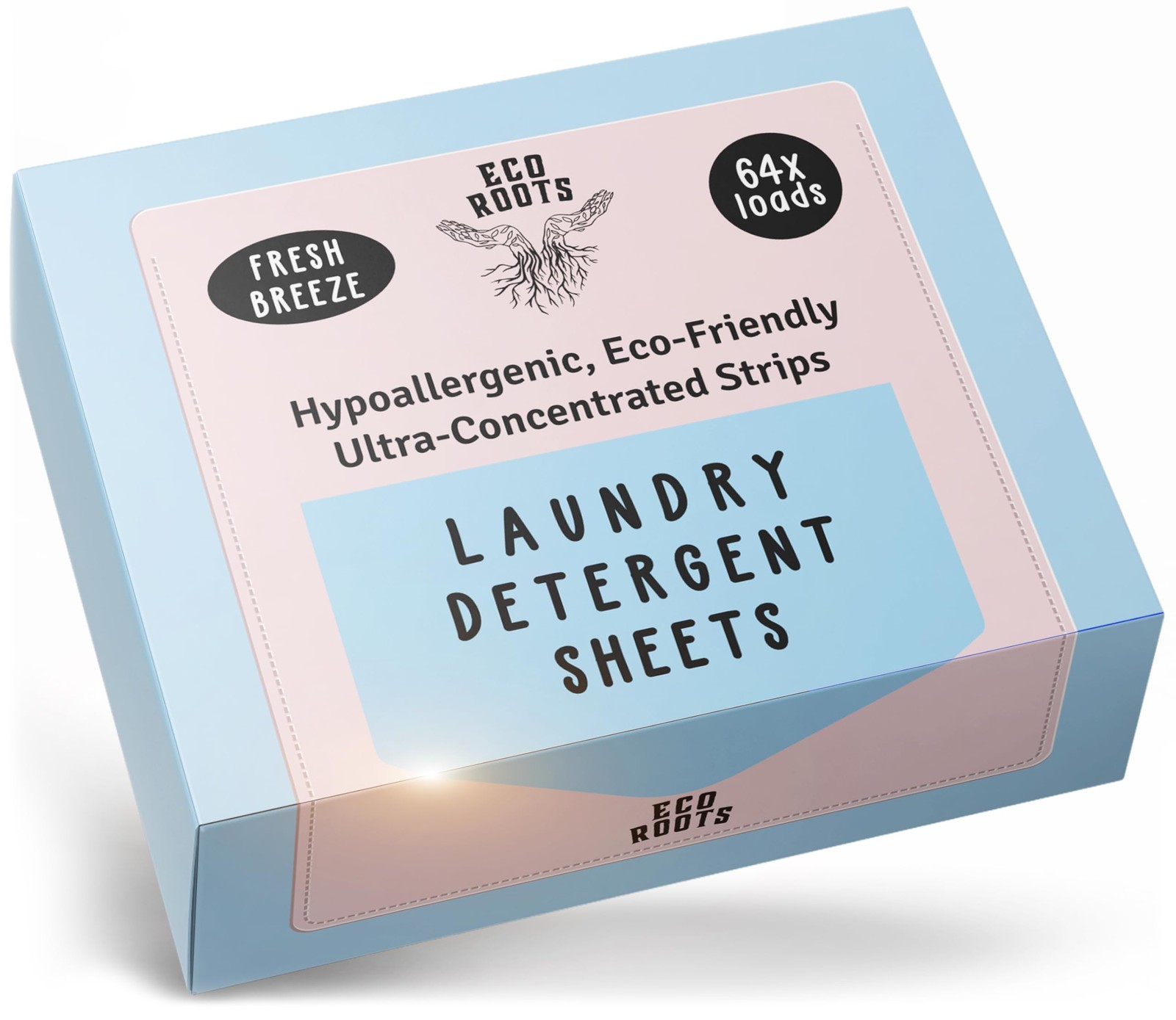 64 Loads Laundry Detergent Sheets Fresh Breeze Eco Friendly Travel Strips