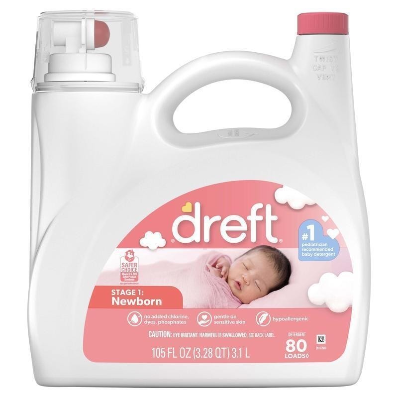 Hypoallergenic Baby Laundry Detergent 80 Loads Liquid Stain Odor Removal New