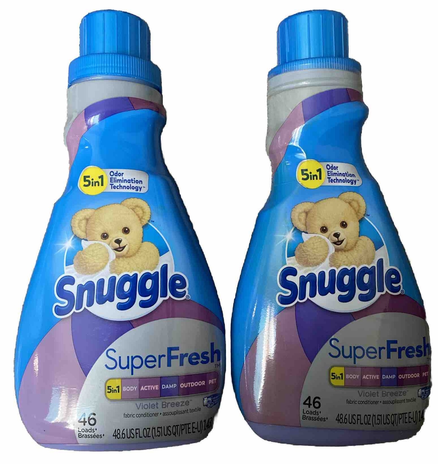 Snuggle Super Fresh Violet Breeze 46 Loads Fabric Conditioner 48.6 fl oz Pk of 2