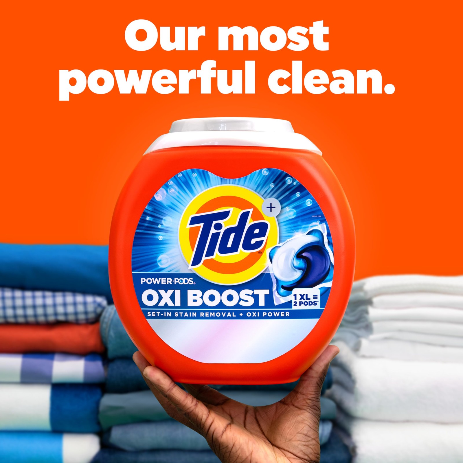 Tide Oxi Boost Power PODS Laundry Detergent Pacs, 45 45 Count (Pack of 1)