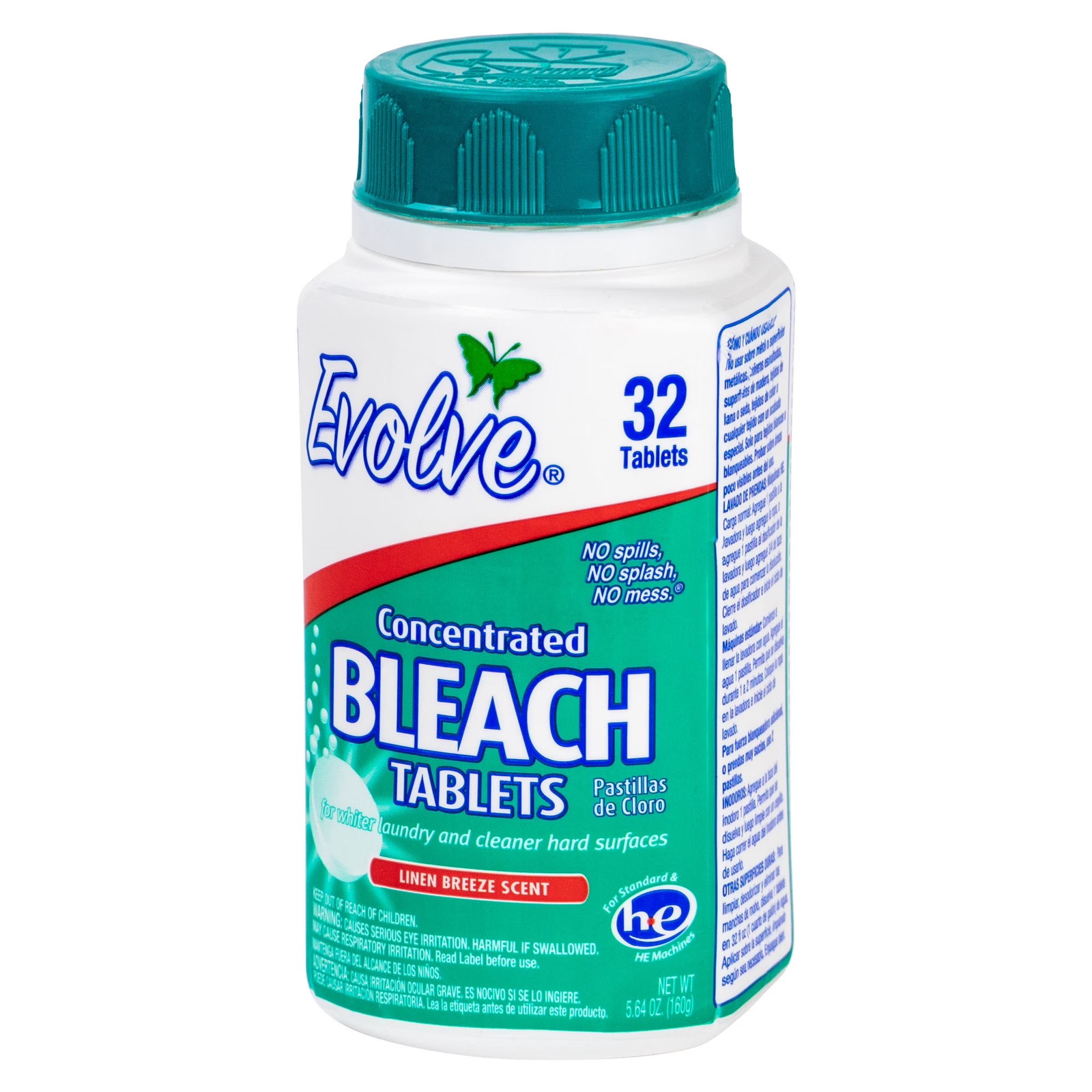 (3 Pack) Concentrated Bleach Tablets, 5.64 Oz, Linen Breeze Scent, 32 Count