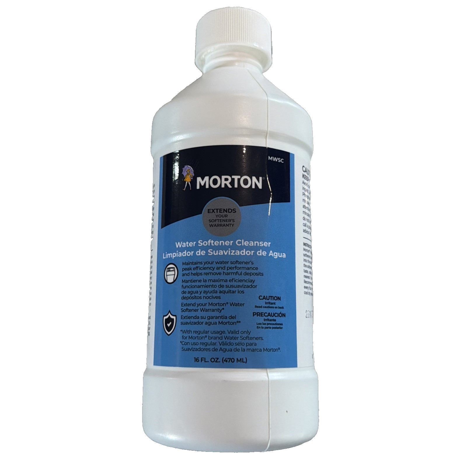 Morton Liquid Water Softener Cleaner Cleanser 16 oz Bottle