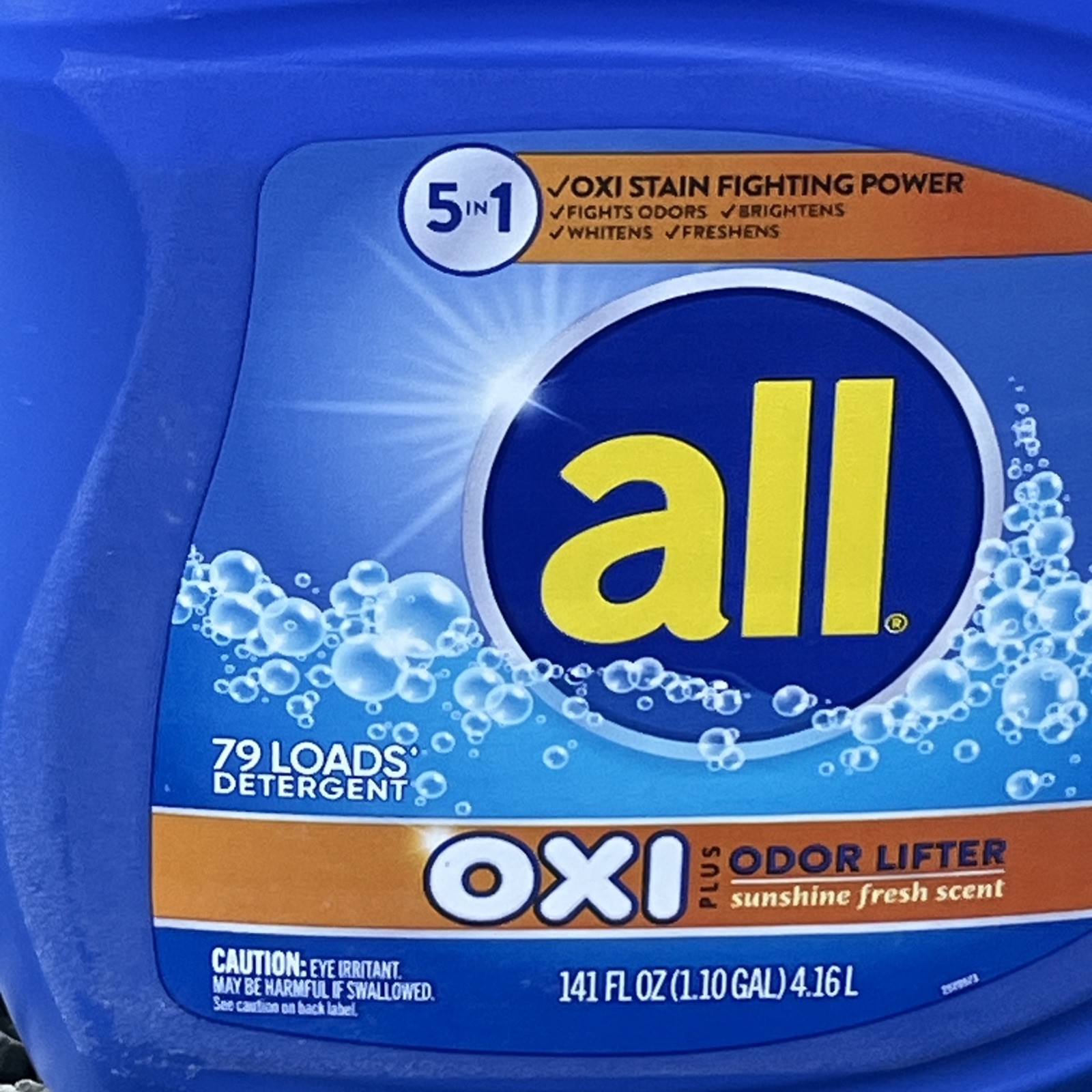 All OXI Plus Odor Lifter Liquid Laundry Detergent 141 Oz 5 In 1 Sunshine Fresh •