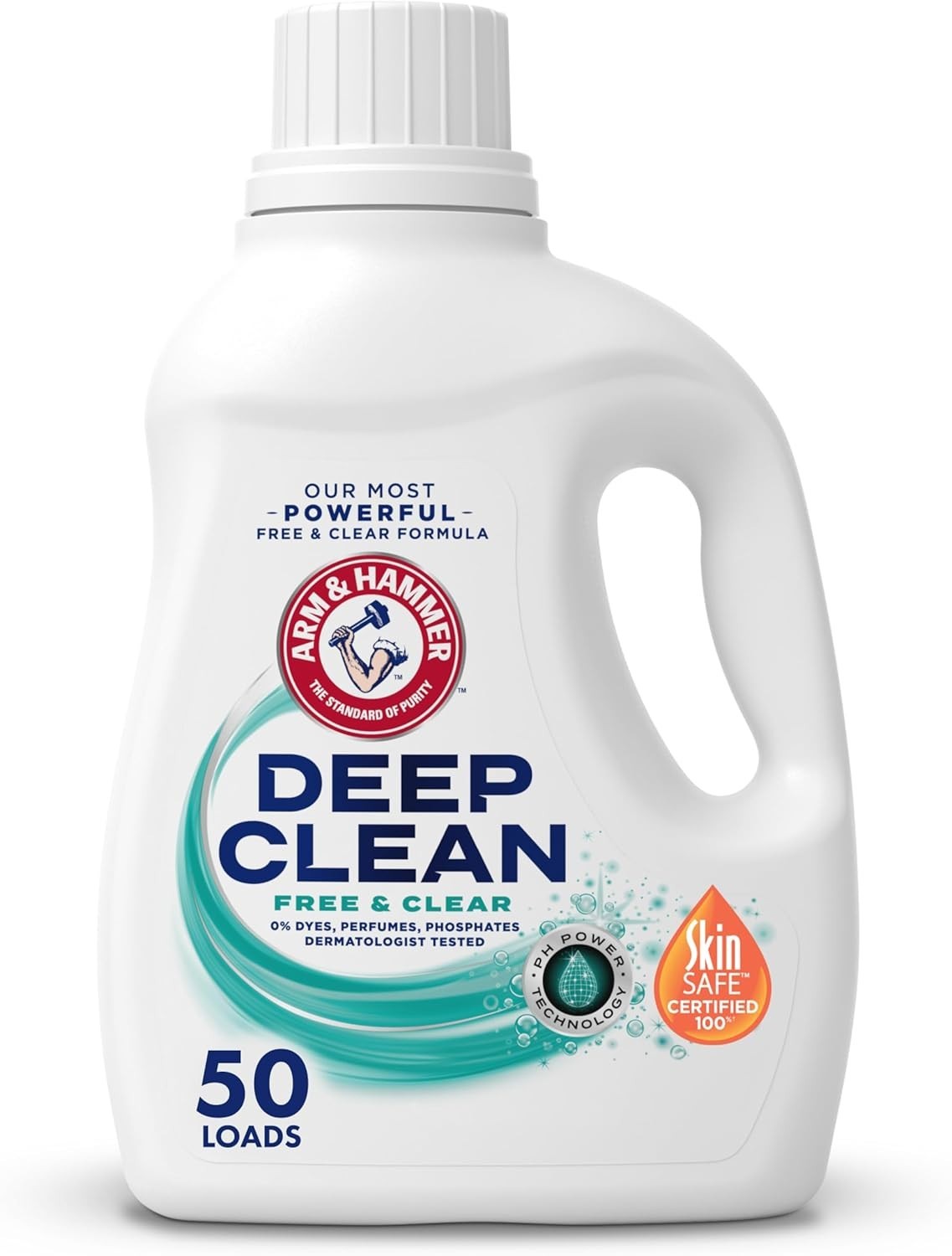 Deep Clean Free & Clear Liquid Laundry Detergent 75 Fl Oz – Dye & Fragrance Free