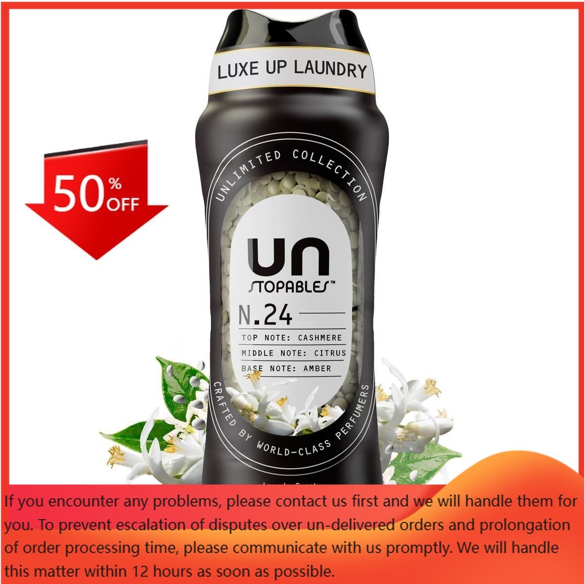 Downy Cashmere Citrus Amber Unstopables Unlimited Beads Scent Boosters – 21.1oz