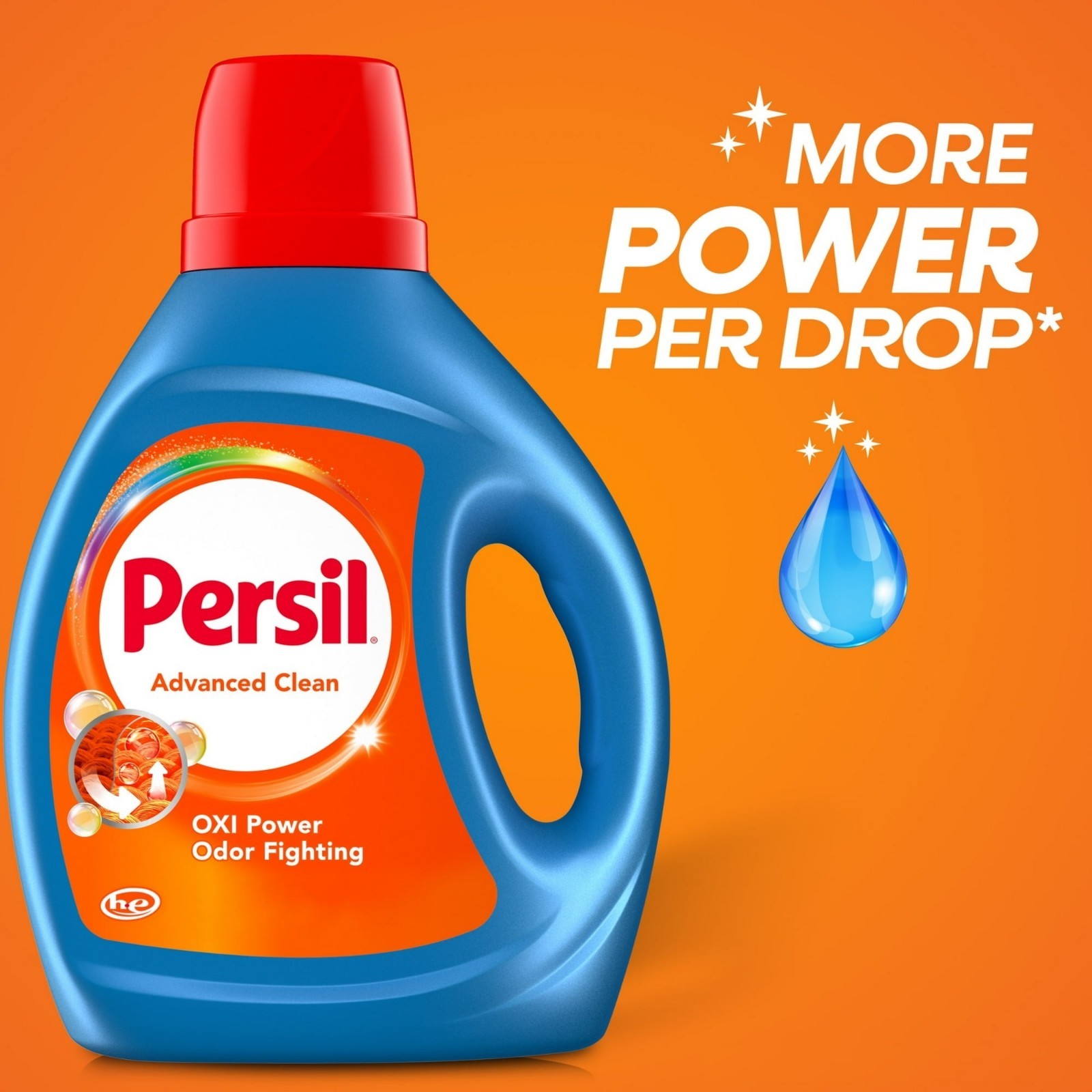 Persil Advanced Clean Laundry Detergent with Oxi, Odor Removal, 84oz, 50 Loads