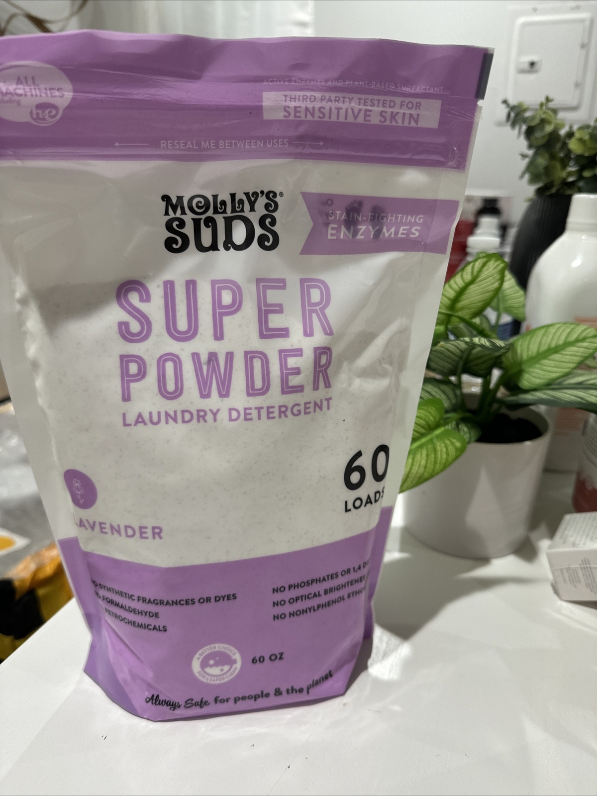 Molly’s Suds Original Laundry Detergent Powder,60 Loads Lavender Scent