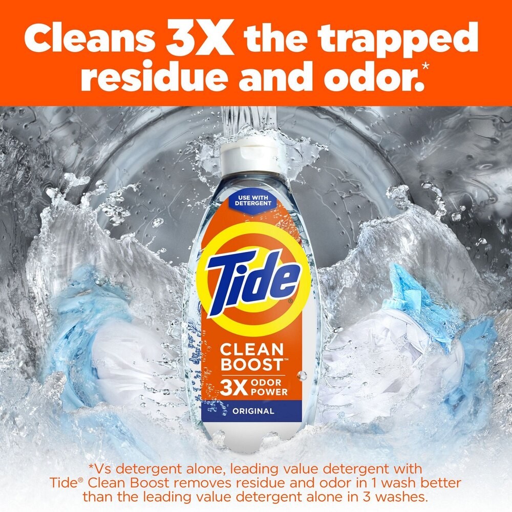 Tide Clean Boost Fabric Rinse, Stain Fighter, Original Scent, 25.5oz (pack of 2)