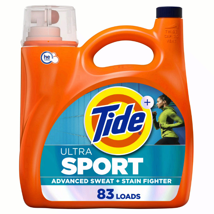 3 Pack Ultra Sport Liquid Laundry Detergent, Advanced Sweat&Stain Fighter, 117 f