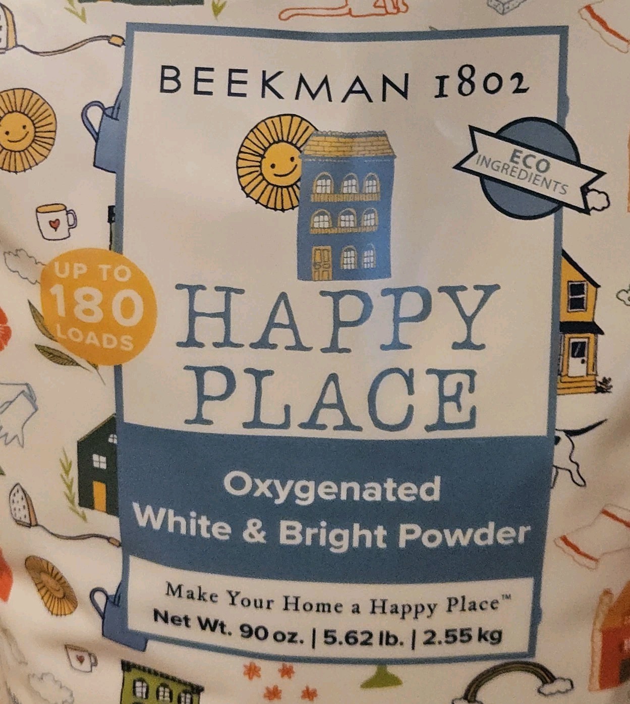 Beekman Happy Place 90 oz. (180 Loads) Oxygenated White & Bright Laundry Powder