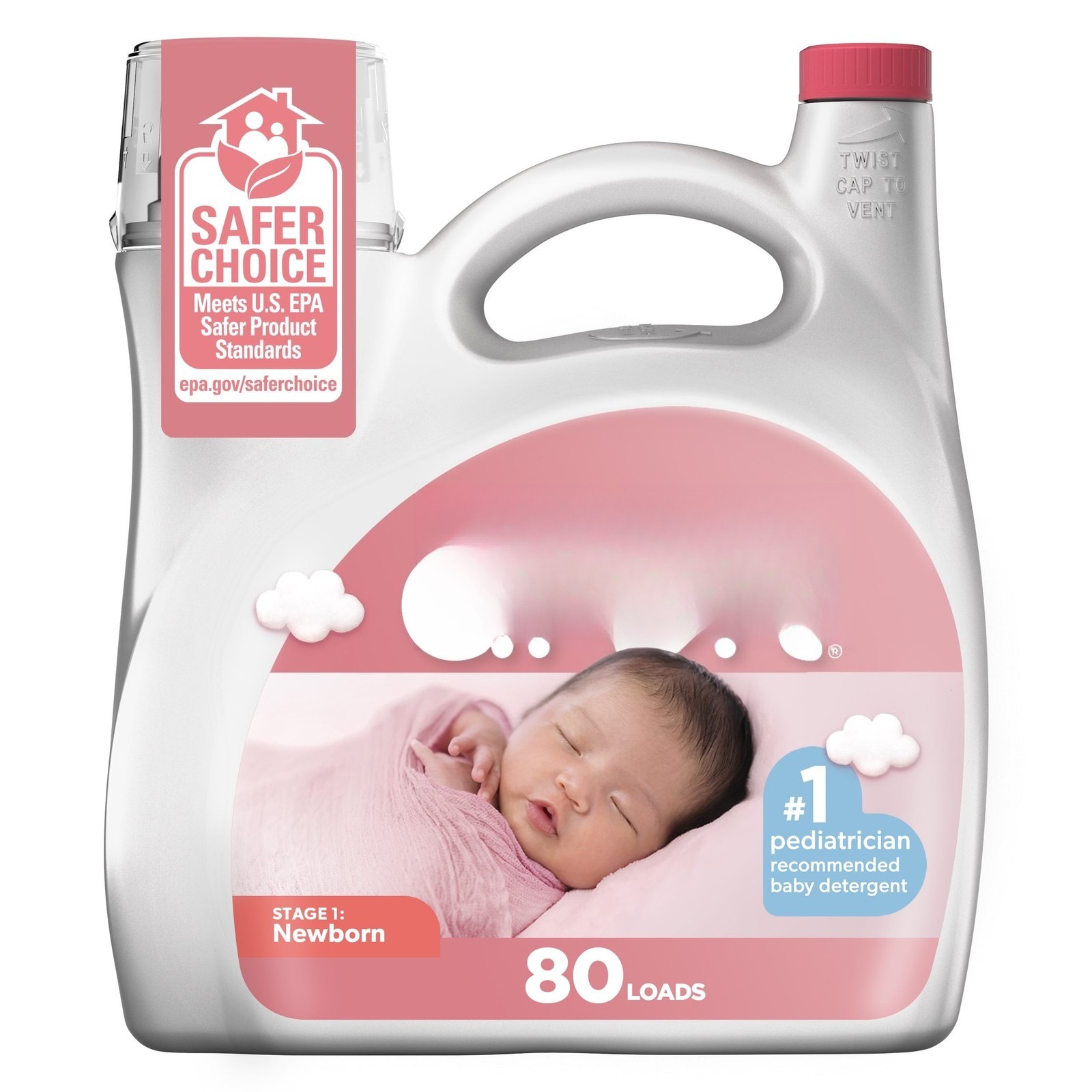 Newborn Laundry Detergent – Hypoallergenic, 80 Loads, 105oz