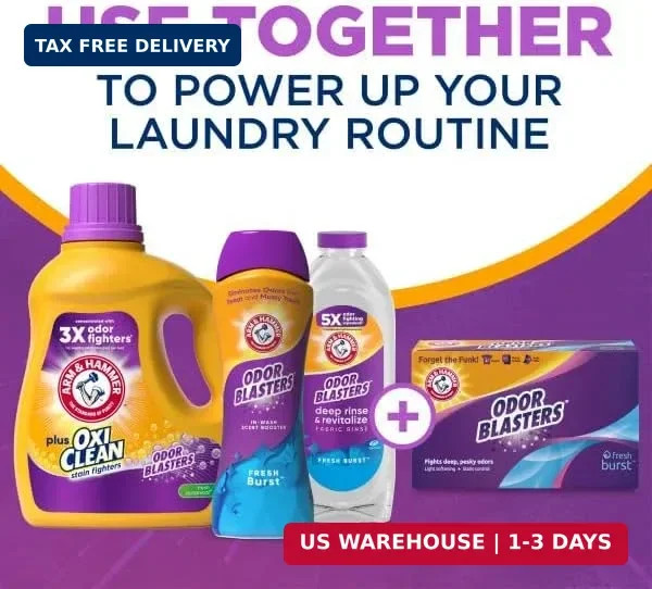 ARM & HAMMER Plus OxiClean with Odor Blasters Liquid Laundry Detergent, Laundry