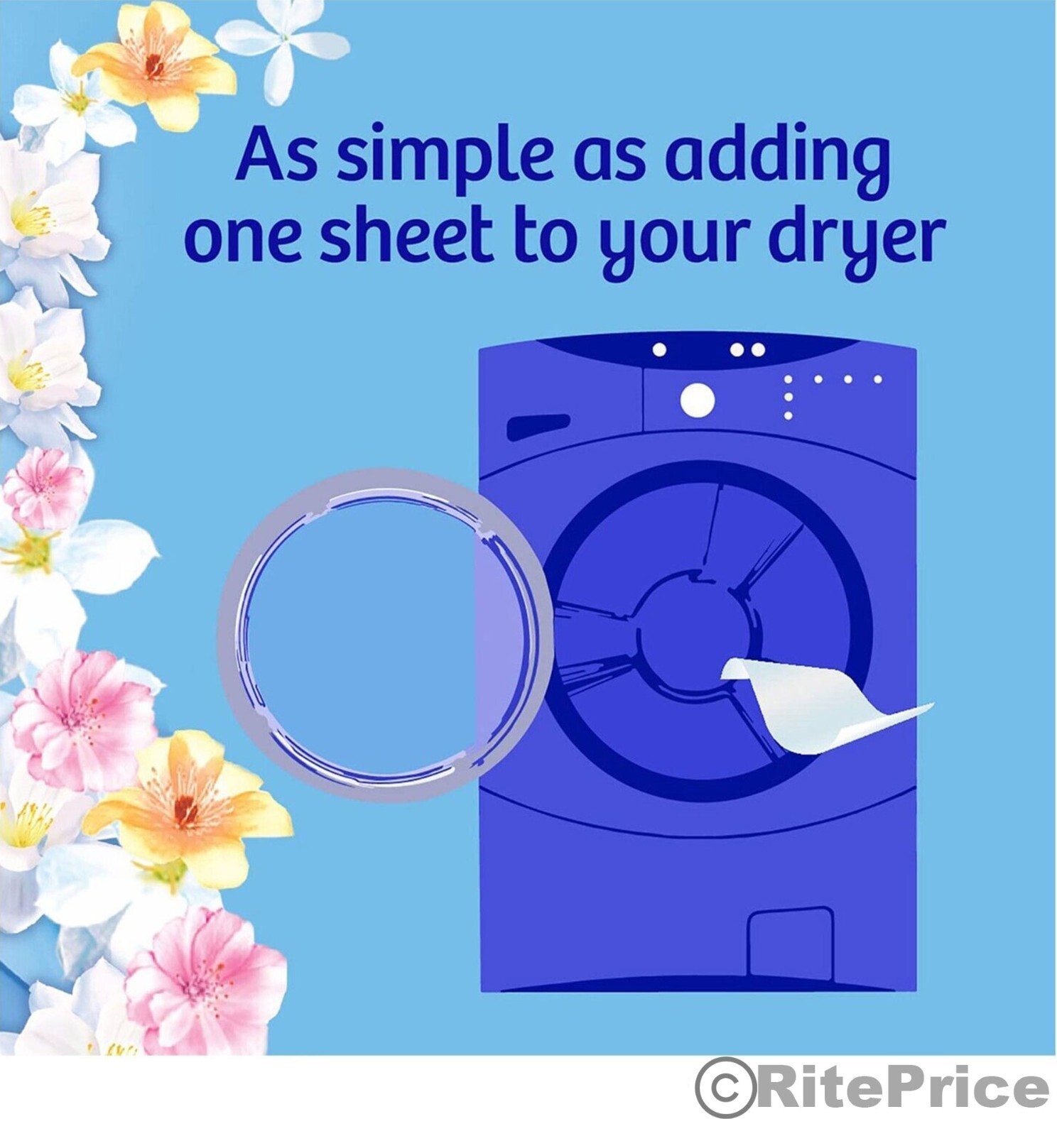 Suavitel Dryer Sheets Field Flowers Reduces Static 20 Count each (3 Pack) – New