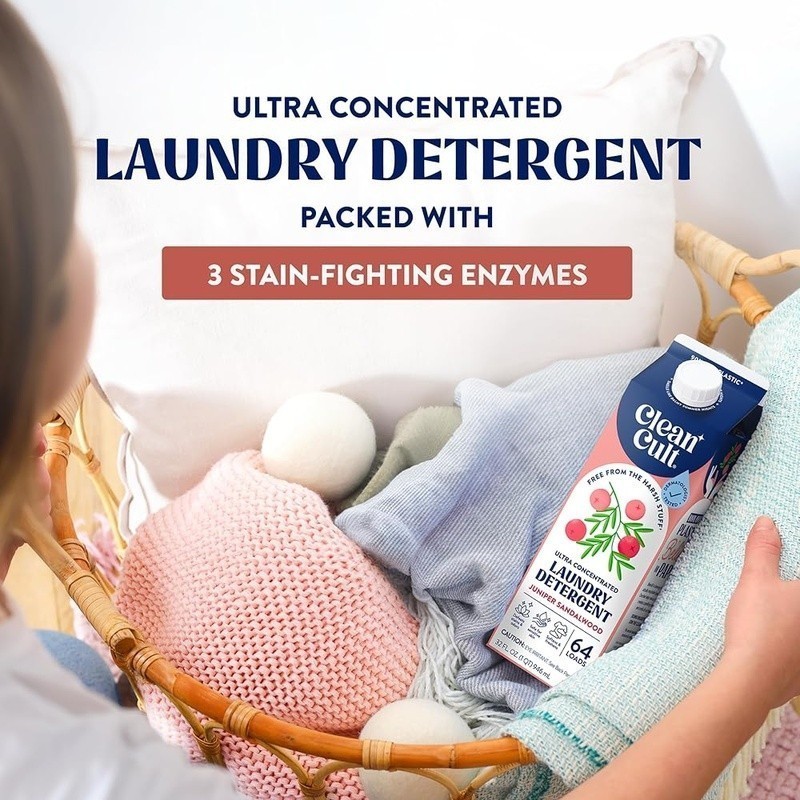 Hypoallergenic Laundry Detergent Liquid Stain Odor Remover 64 Loads Non Toxic US