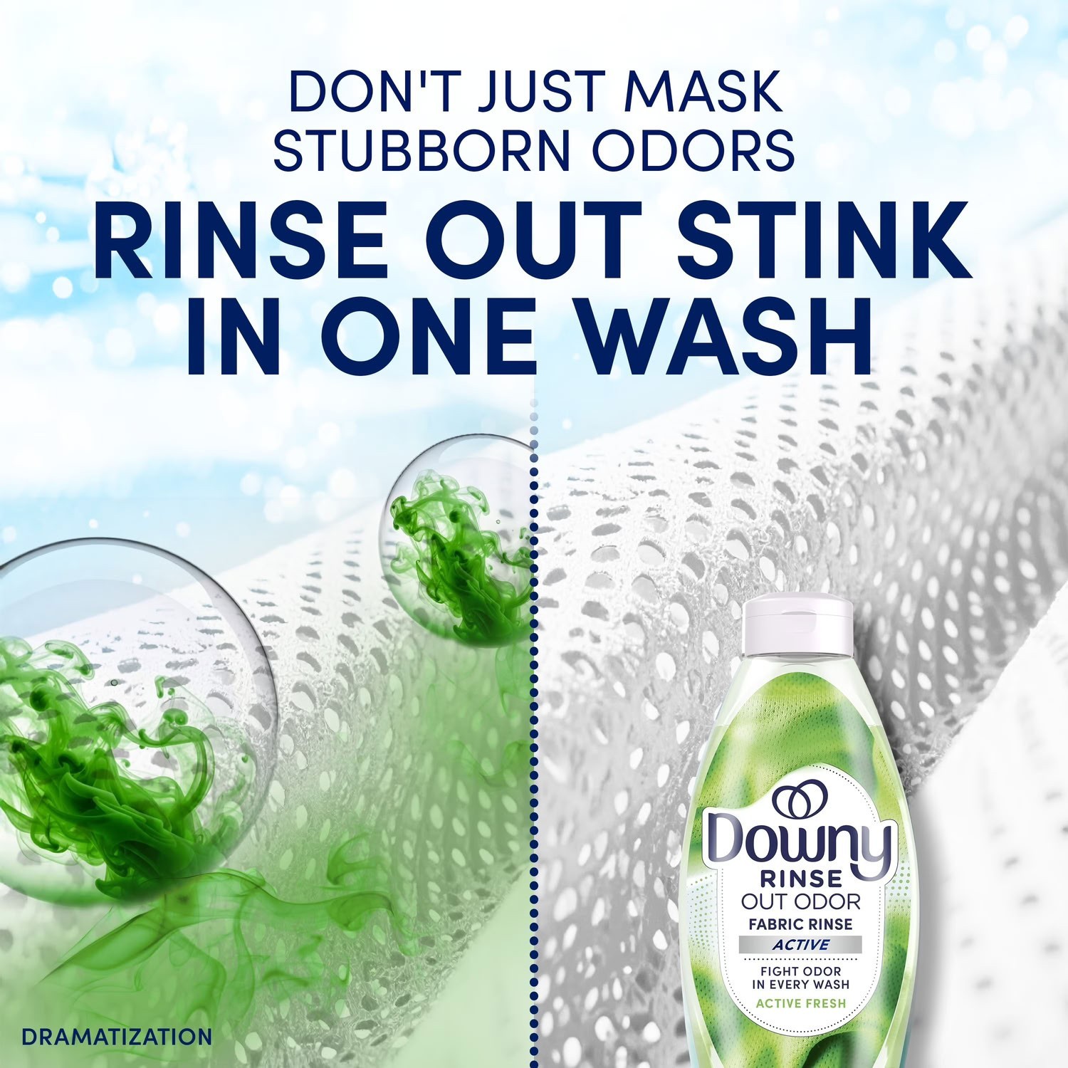 Downy Rinse Out Odor Laundry Rinse Active Fresh Scent Refreshes 48 Fl Oz
