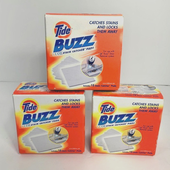 Tide Buzz Stain Catcher PadsRefill 15 Each 45 Pads Total Brand New Lot Of 3