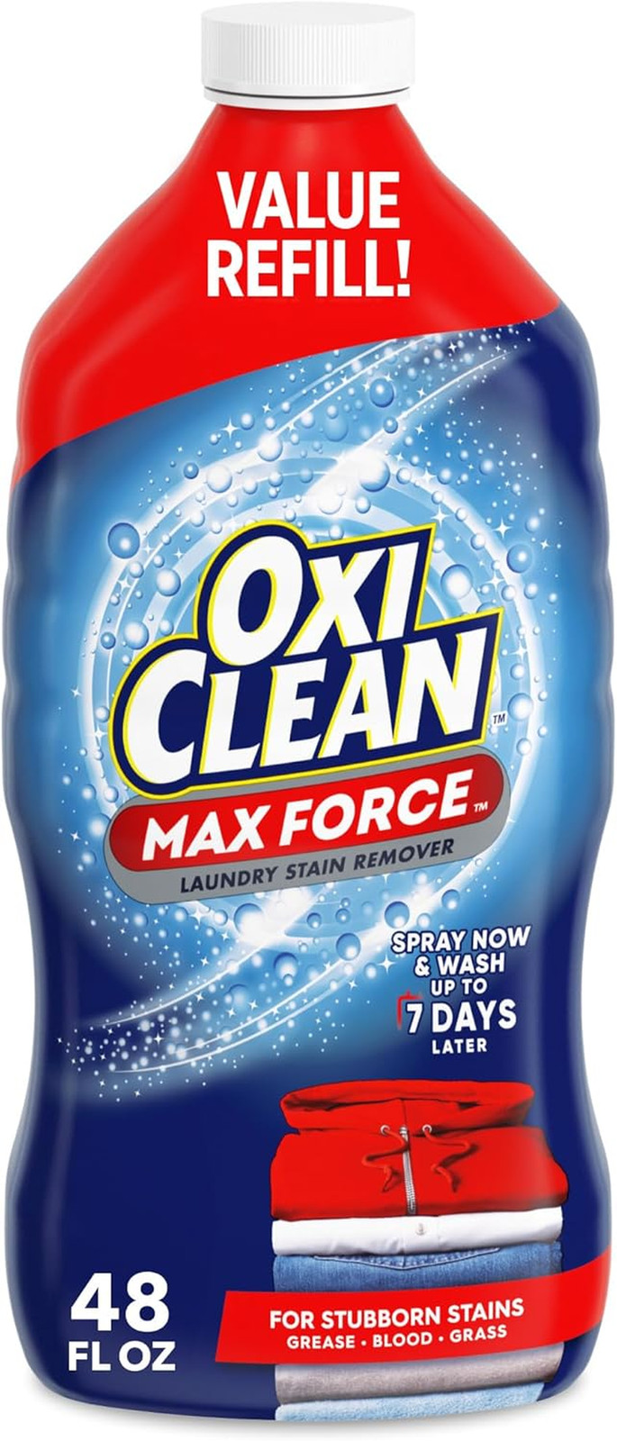 Oxiclean Max Force Laundry Stain Remover Spray Refill, Color Safe, 48 oz
