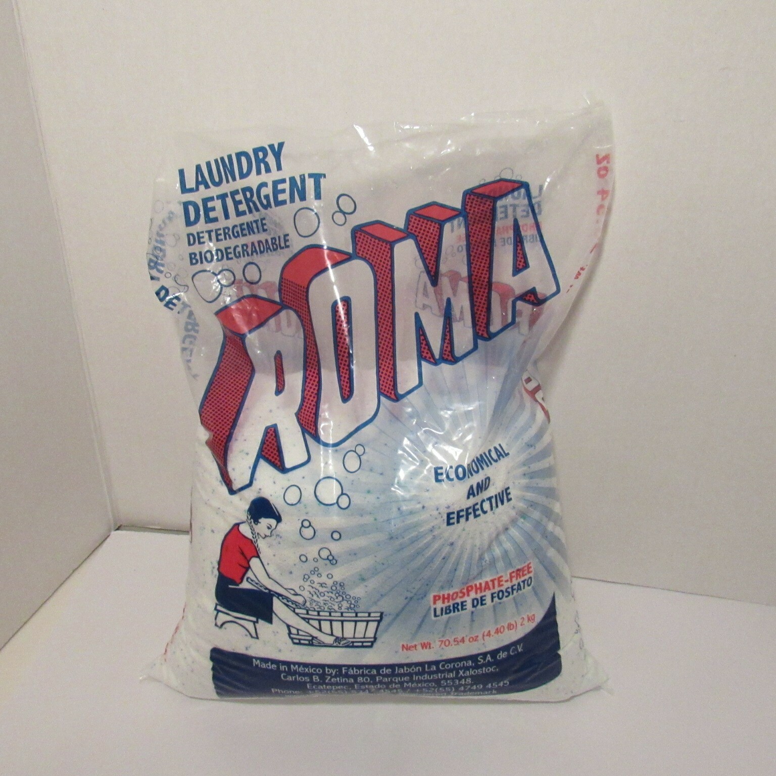 Roma Laundry Detergent, For All Fabrics, 4.40 lbs. (70.54 Oz) Large Size, NEW