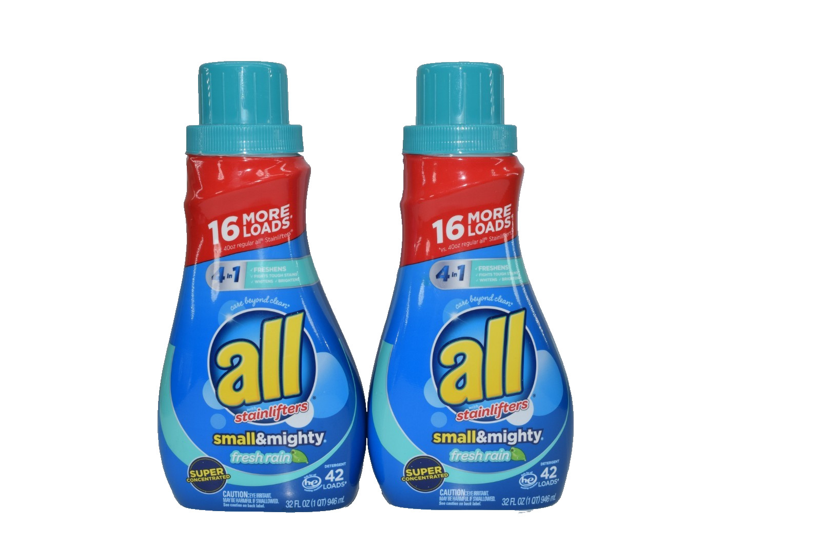 All Small & Mighty Liquid Laundry Detergent Fresh Rain Concentrated, 2 Pack