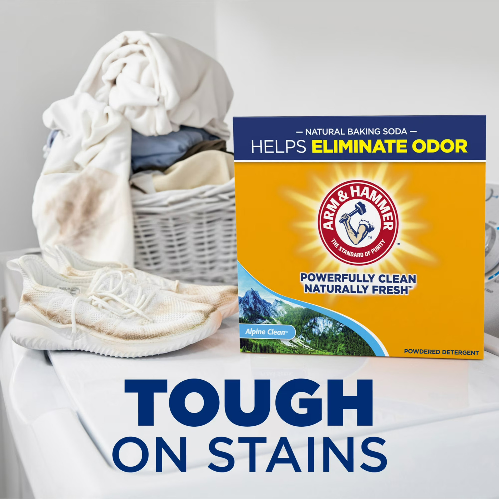 3 pack ARM & HAMMER Powder Laundry Detergent Alpine Clean 9.56 lb 155 Loads