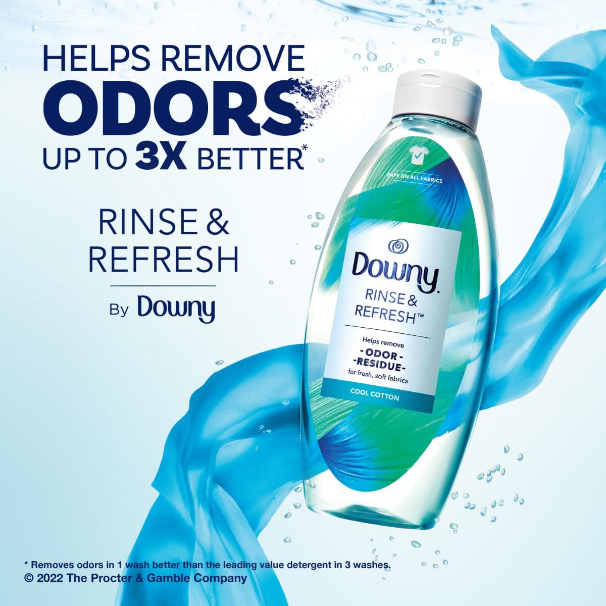 Downy Rinse And Refresh Fabric Rinse 48 Fl Oz Odor Remover Cool Cotton Scent
