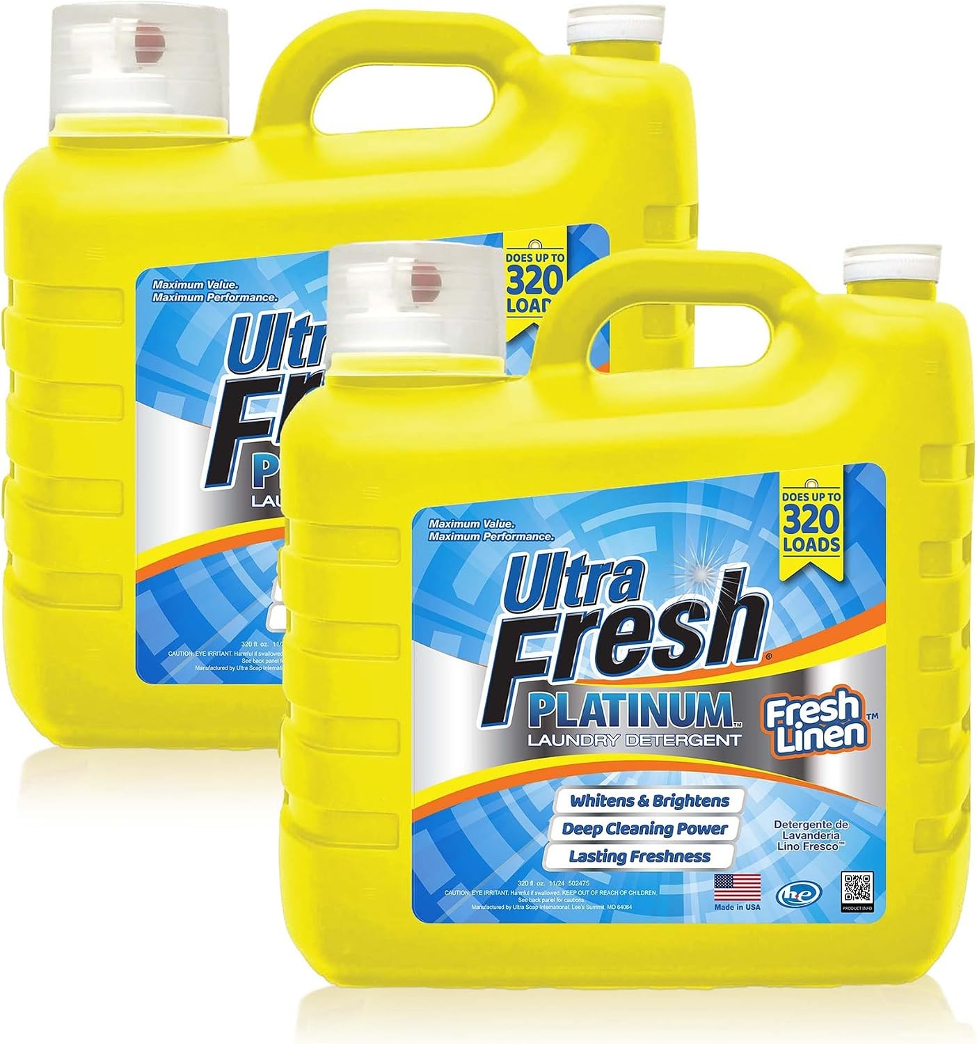 6X Platinum 5 Gallon Liquid Laundry Detergent Concentrated Laundry Soap W/ Deep