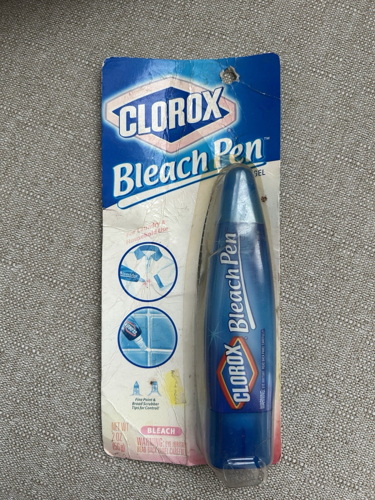 Clorox Bleach Pen for Laundry & Household Use 2 Oz New Old Stock Dual Tip