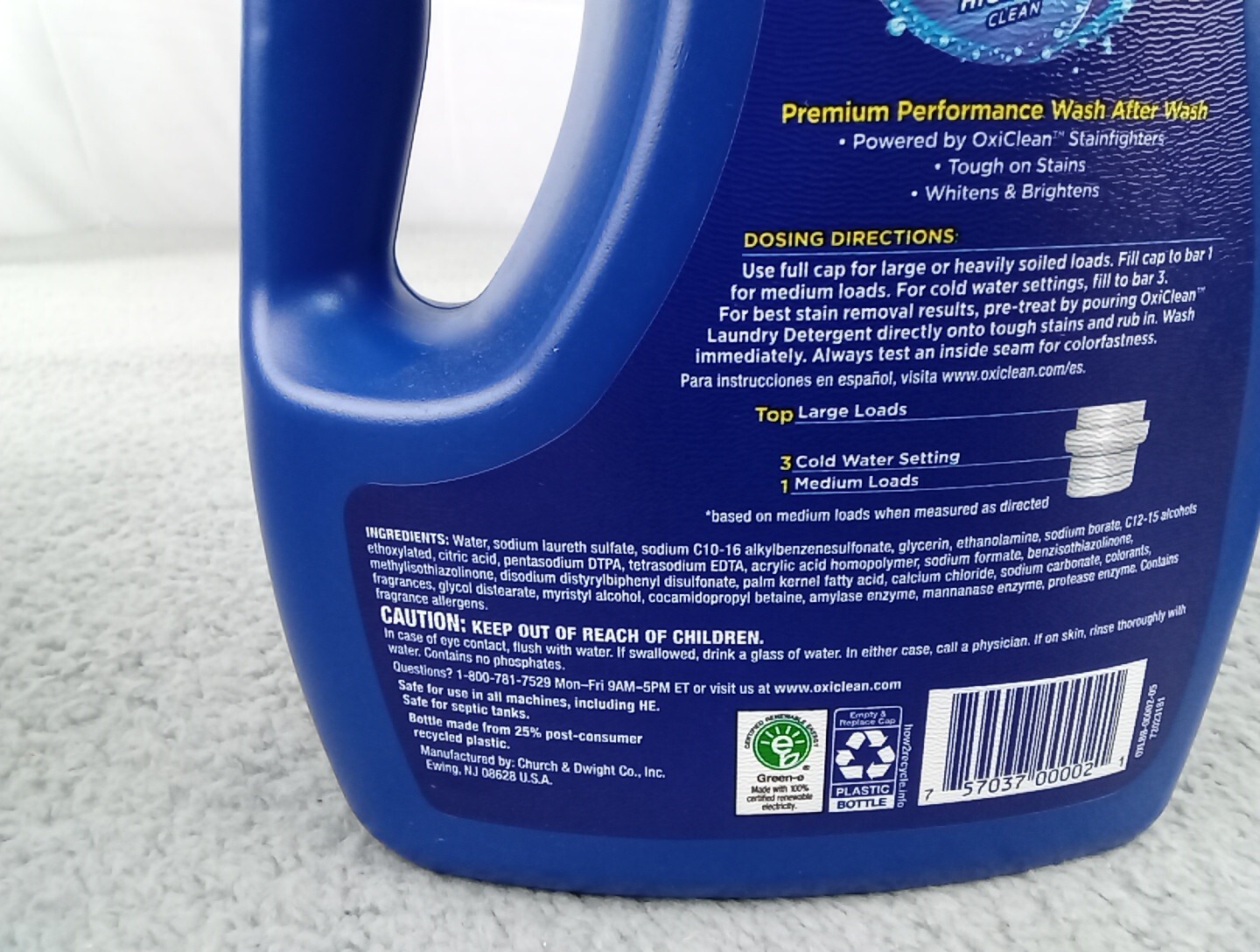 1x OxiClean High Def Sparkling Fresh Liquid Laundry Detergent, 60 oz 40 Loads.