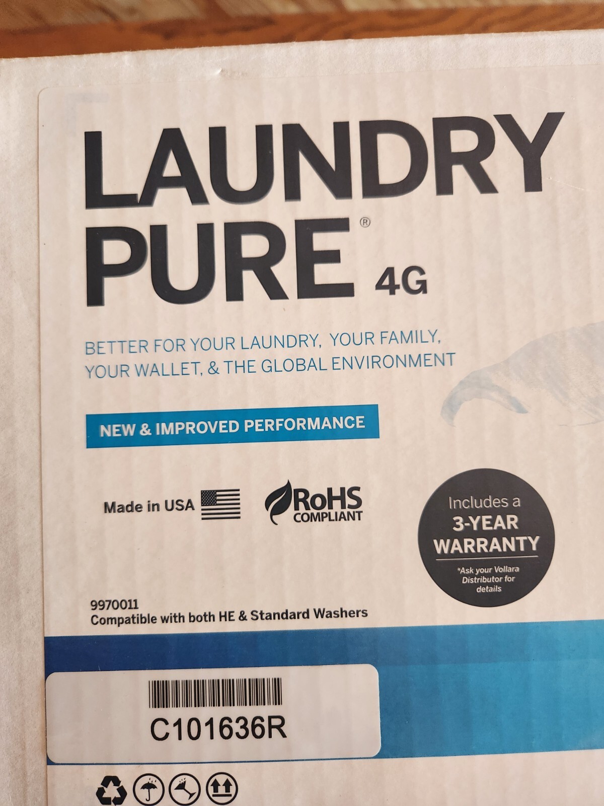 Vollara Laundry Pure W1004A For High Effiency and Standard Washers