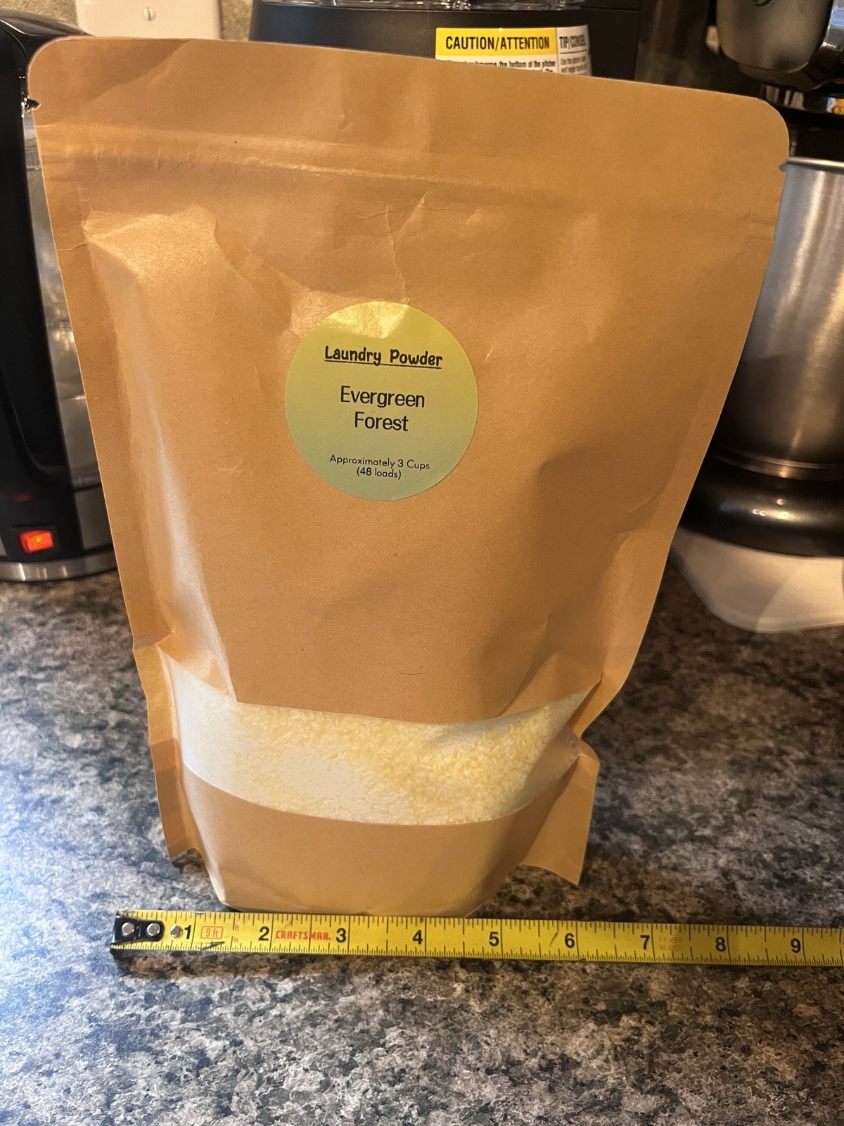Homemade Laundry Detergent Powder. Evergreen Forest Scent. 3 Cups – 48 Loads.