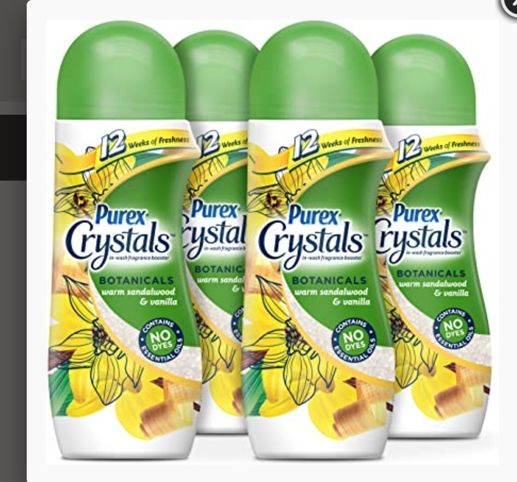 Purex Crystals in Wash Fragrance Booster Vanilla Sandalwood lot x 4