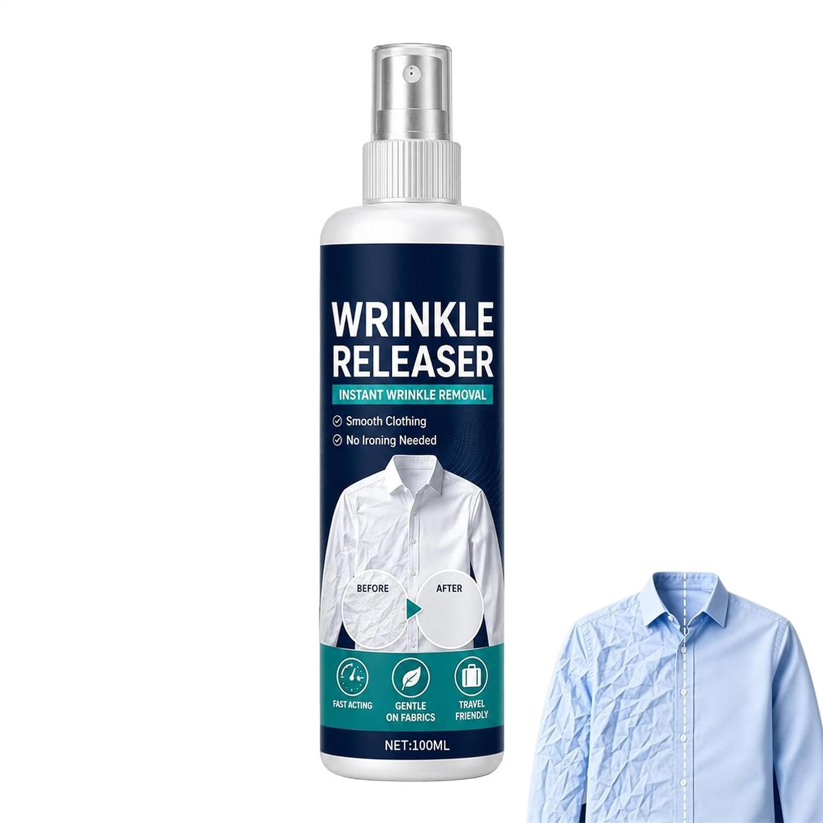 Instant Wrinkle Releaser Spray,Clothes Wrinkle Release Spray,No Iron,Anti Static