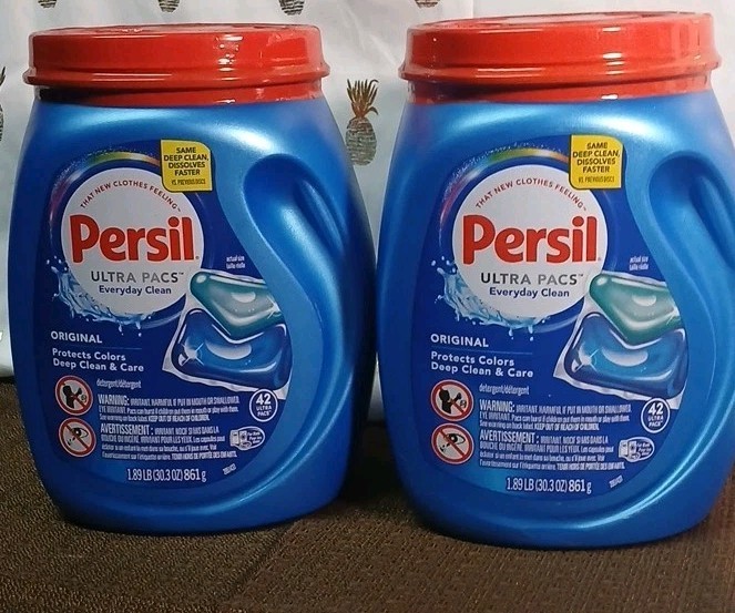 2 Persil Ultra Pacs Everyday Clean Detergent Capsules Washing Machine 42 Count