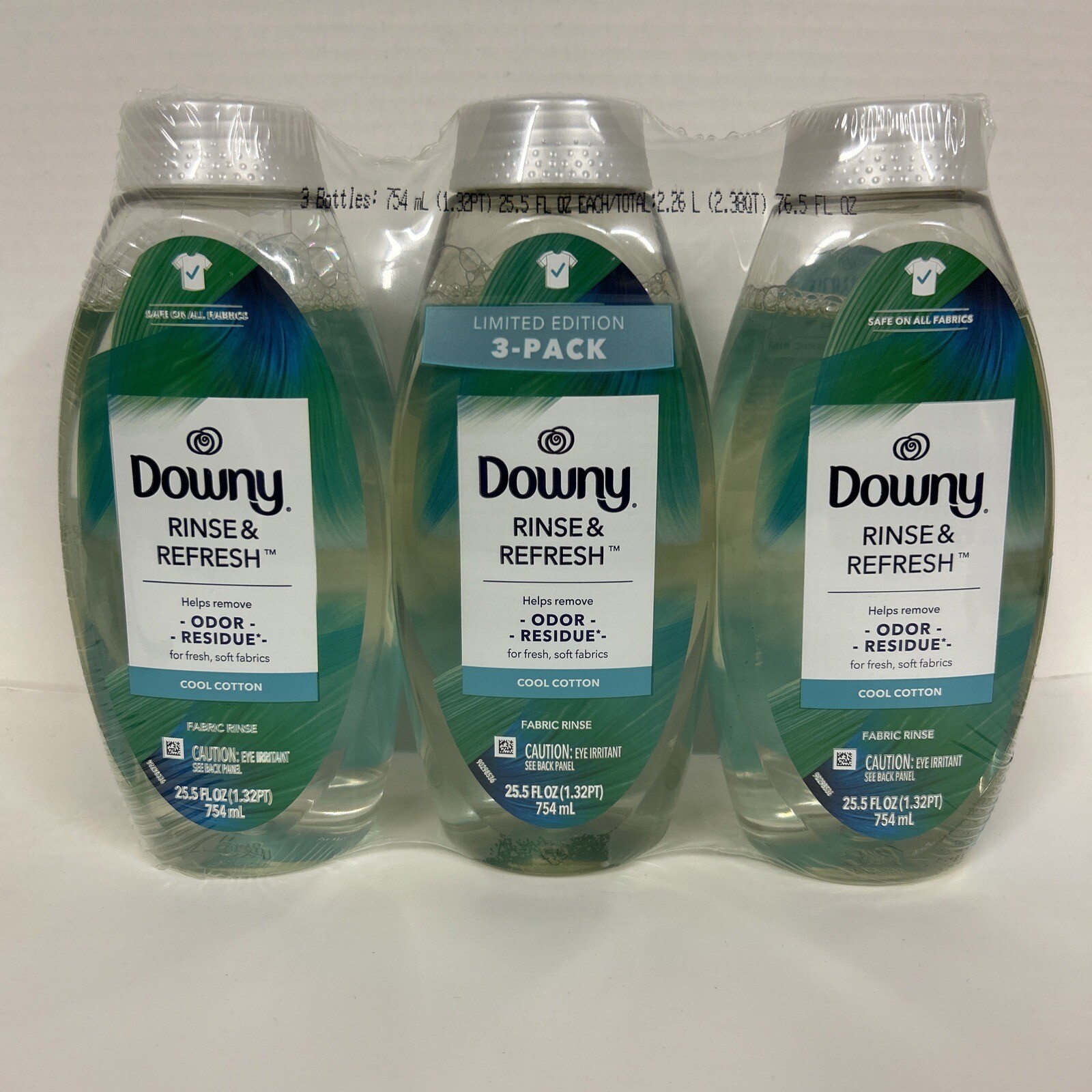 Downy Rinse & Refresh Laundry Odor Remover & Fabric Softener, Cool Cotton 3 PACK