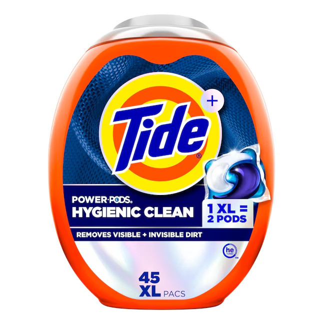 Tide Power Pods Hygienic Clean Heavy Duty Original HE Laundry Detergent 45 ct