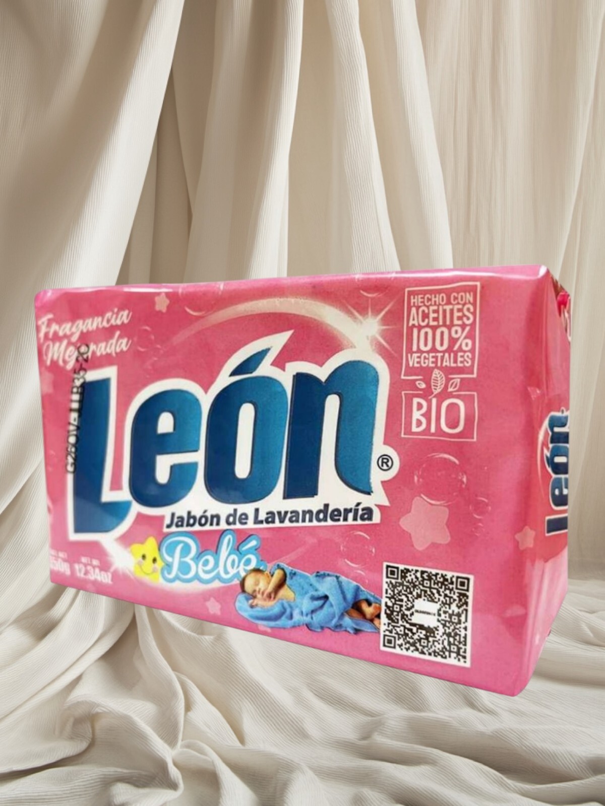 Leon Bebe Detergente Barra Para Lavar 💯%🇲🇽 350g /Leon Laundry Soap Bar 12oz