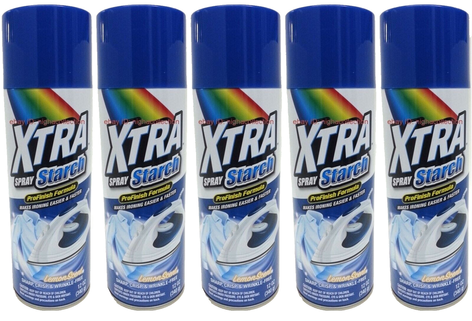 ( LOT 5 ) The.H.Store Xtra Heavy Starch lemon Scent Crisp Finish 12 Oz Each NEW