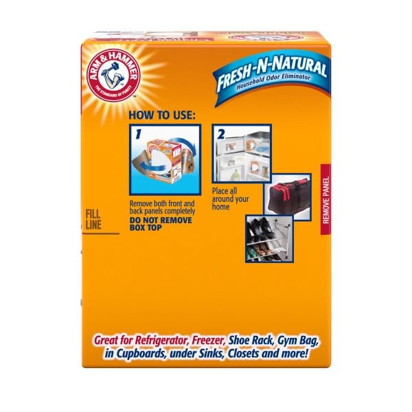 Arm & Hammer Baking Soda Fresh-n-Natural Odor 12 Ounce (Pack of 3), Yellow