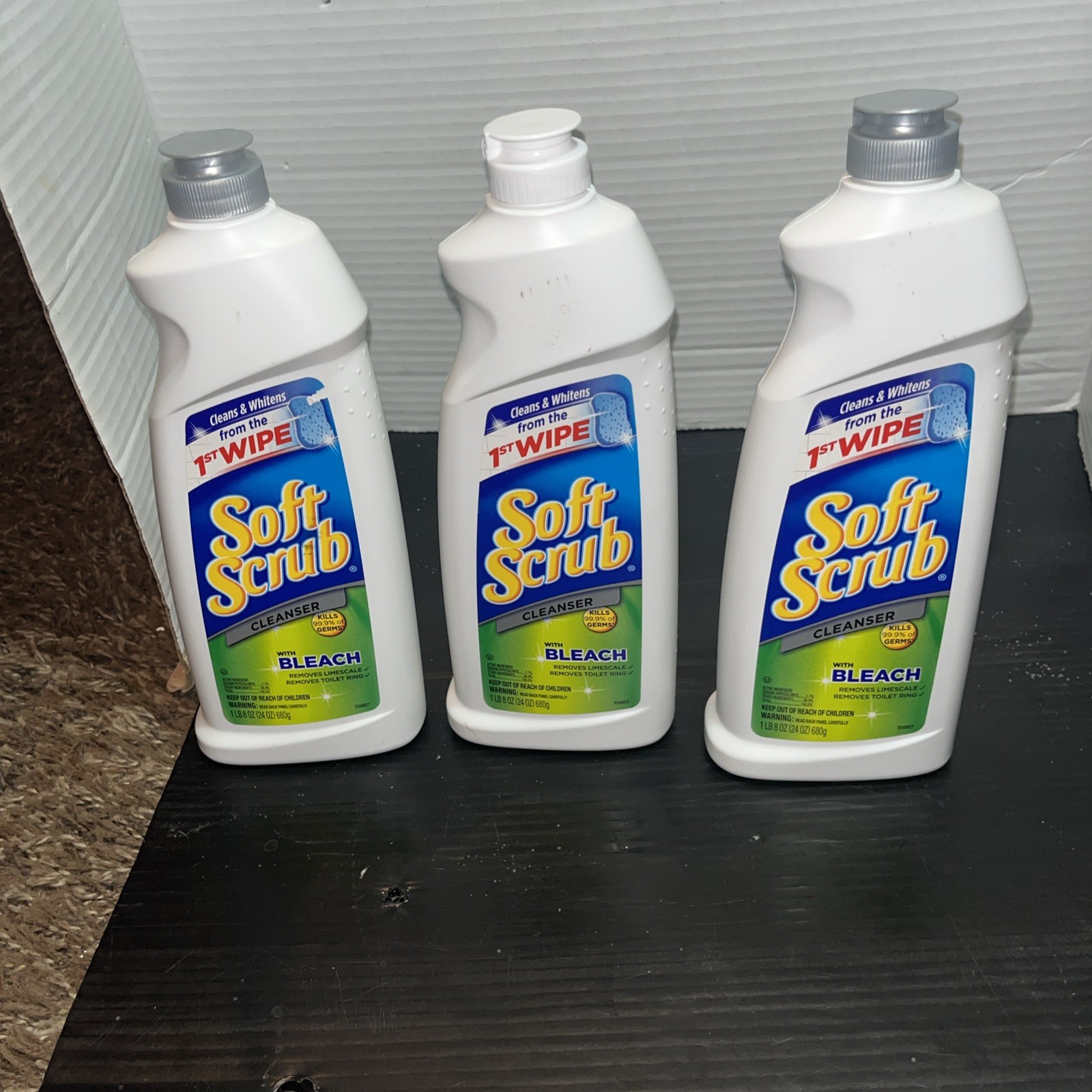 Lot Of 3 Soft Scrub with Bleach Antibacterial Multi Surface Cleanser – 24 oz