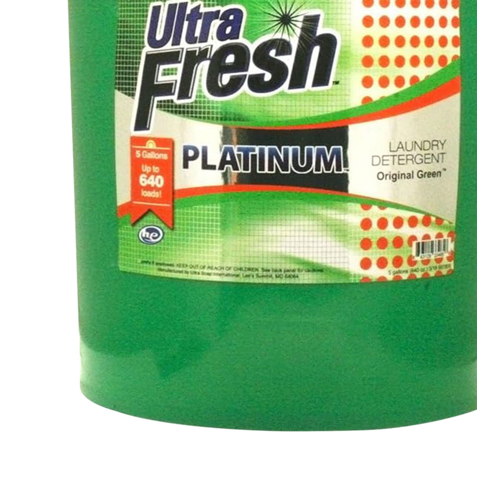 Ultra Fresh 3X Platinum 5 Gallon Laundry Detergent, Up to 640 Loads (6 Pack)