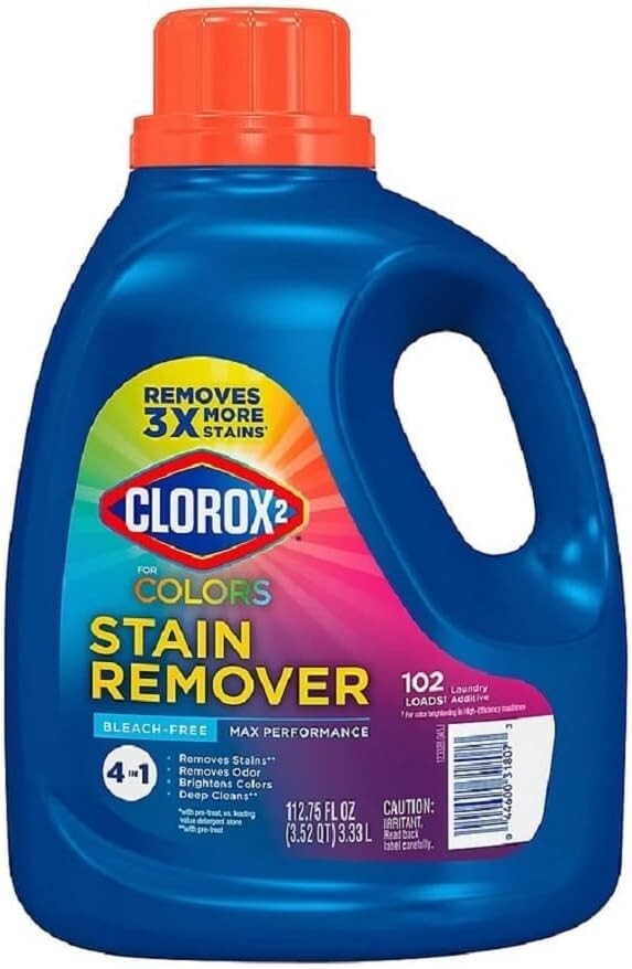 Clorox Colors Stain Remover, Max Performance (102 Loads), Removes 3X More Stains