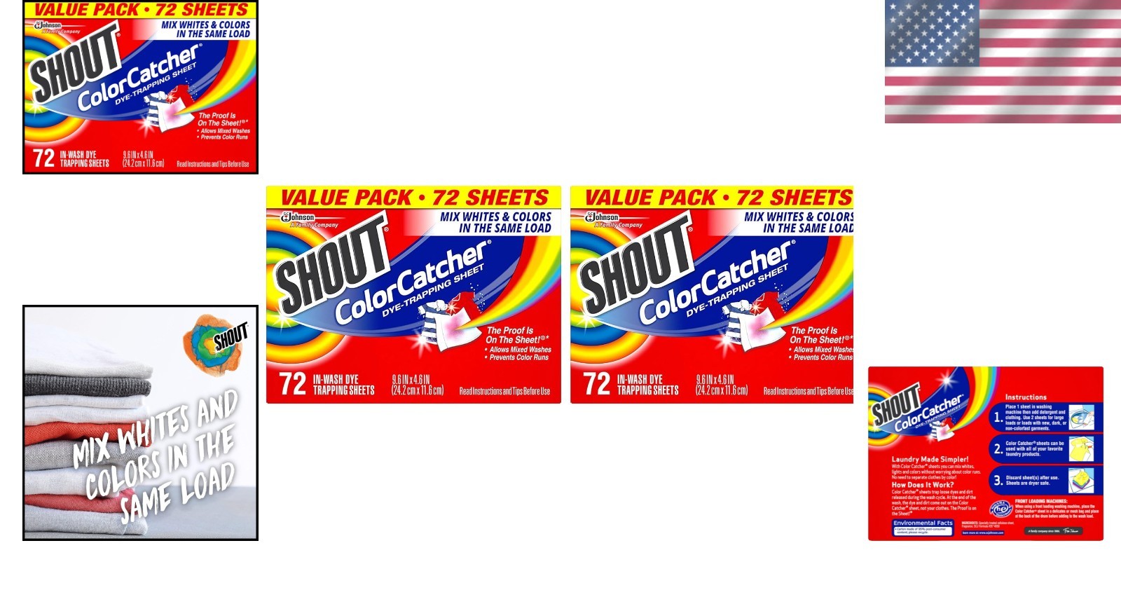 Dye-Trapping Color Catchers for Laundry – Maintain Brightness, 144 Total Sheets