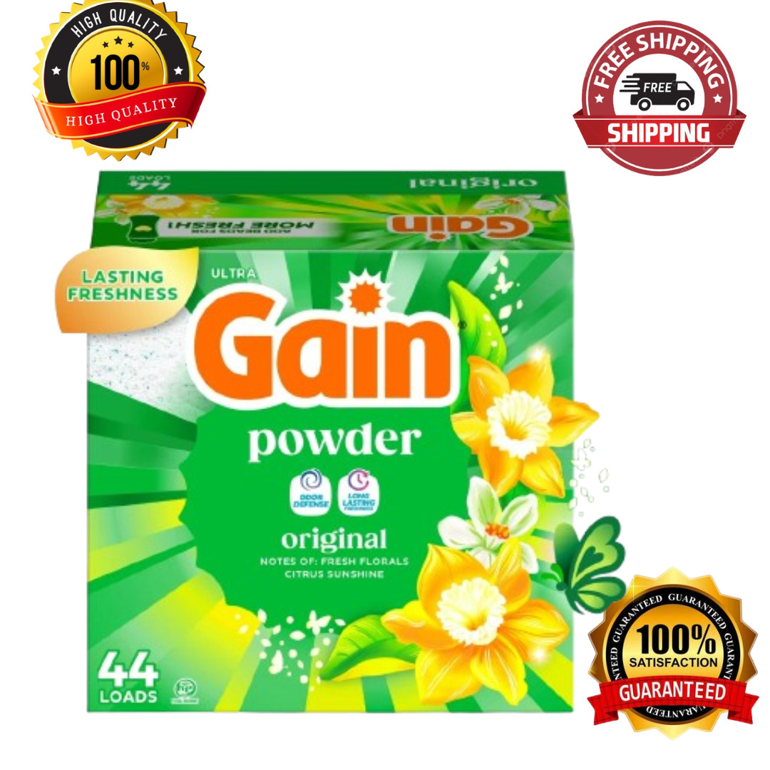 Gain Powder Laundry Detergent, Original Scent, 44 Loads, 40 OZ