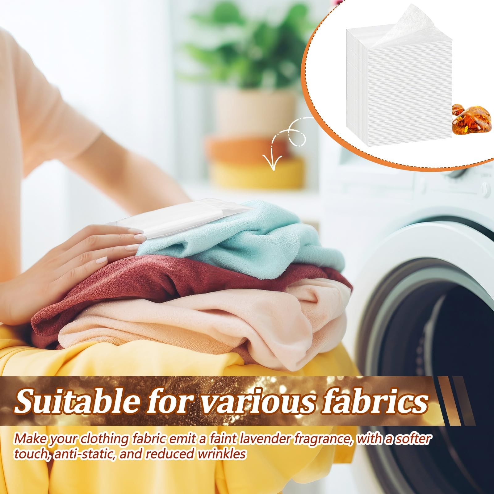 600 Count Dryer Sheets Bulk Fabric Softener Fresh Scent Dryer Sheets Naturall…