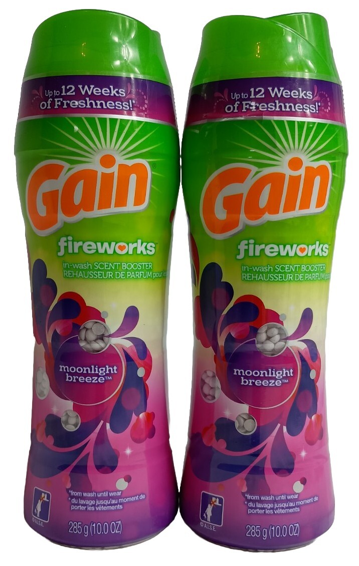 2X Gain Fireworks Moonlight Breeze In Wash Scent Booster 10 Oz. Each
